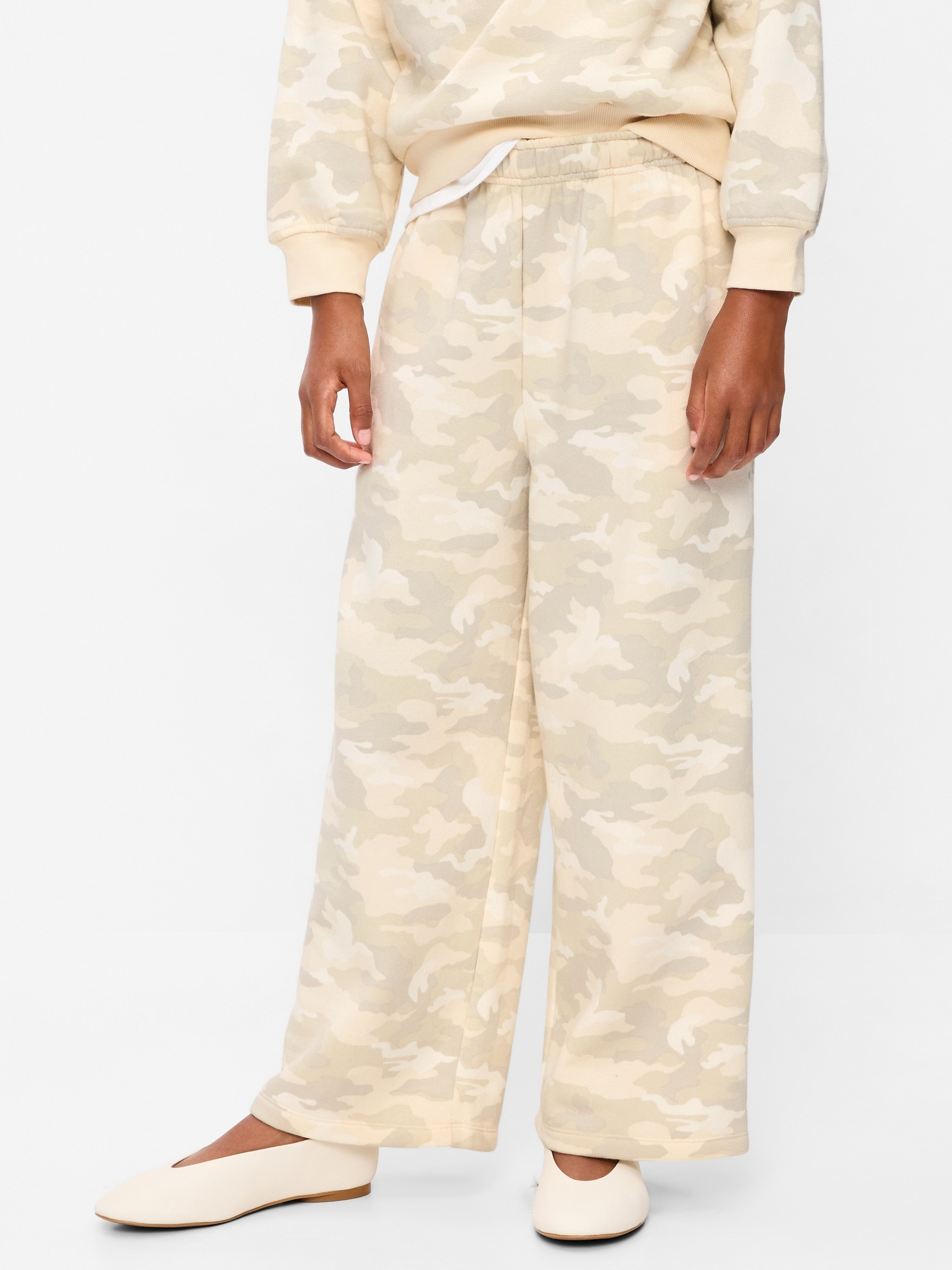 Mid-Rise Baggy Wide-Leg Sweatpants for Girls