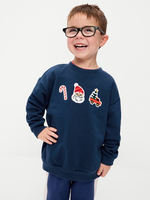 Oversized Long-Sleeve Graphic Sweatshirt for Toddler Boys