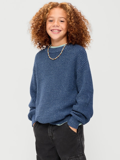Oversized Crew-Neck Sweater for Boys