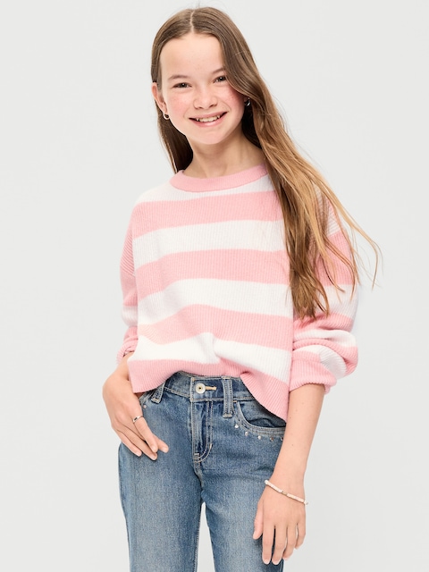 CHANDAIL EN TRICOT TORSADÉ À MANCHES LONGUES POUR FILLE