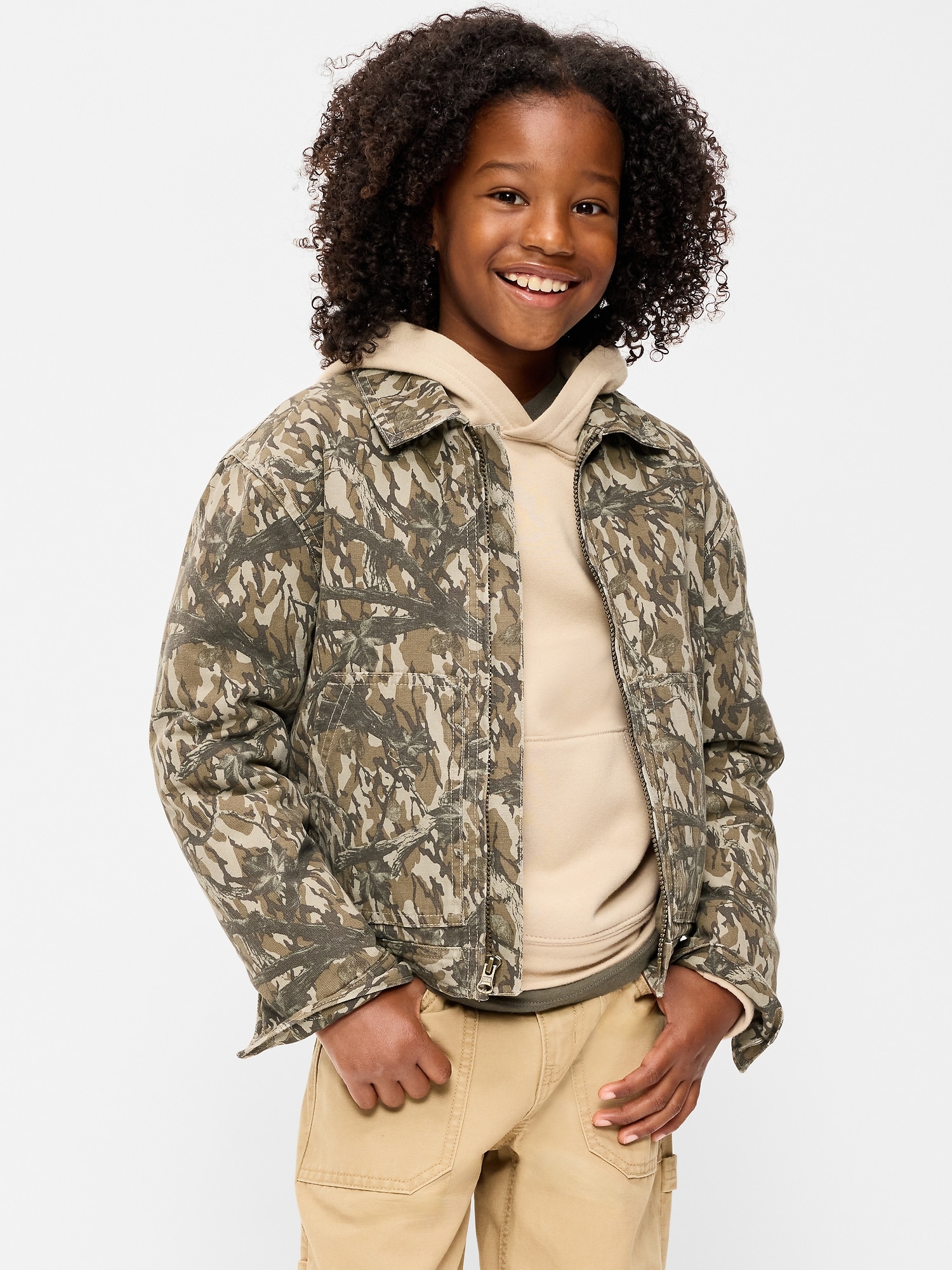 Loose Canvas Barn Jacket for Boys