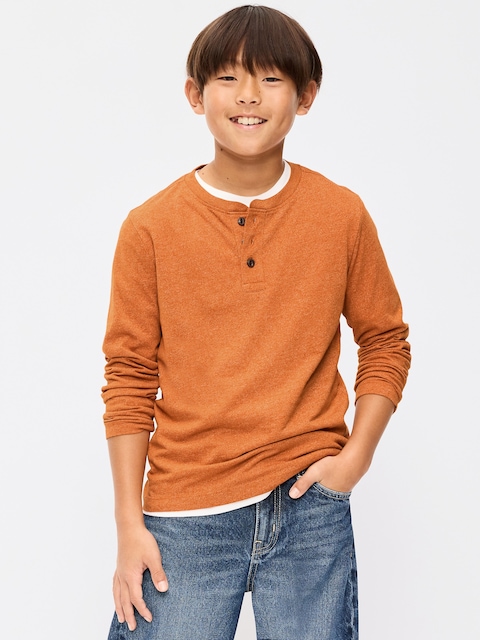 Softest Long-Sleeve Henley T-Shirt for Boys