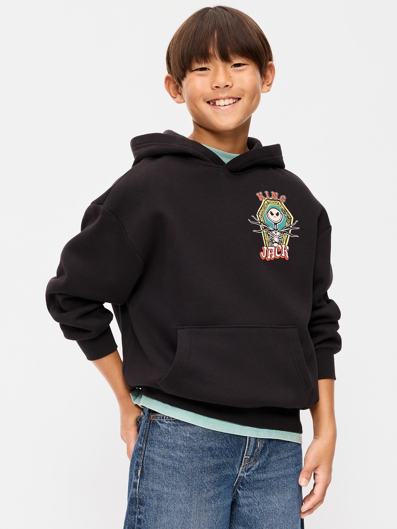 Disney© King Jack Gender-Neutral Oversized Pullover Hoodie for Kids