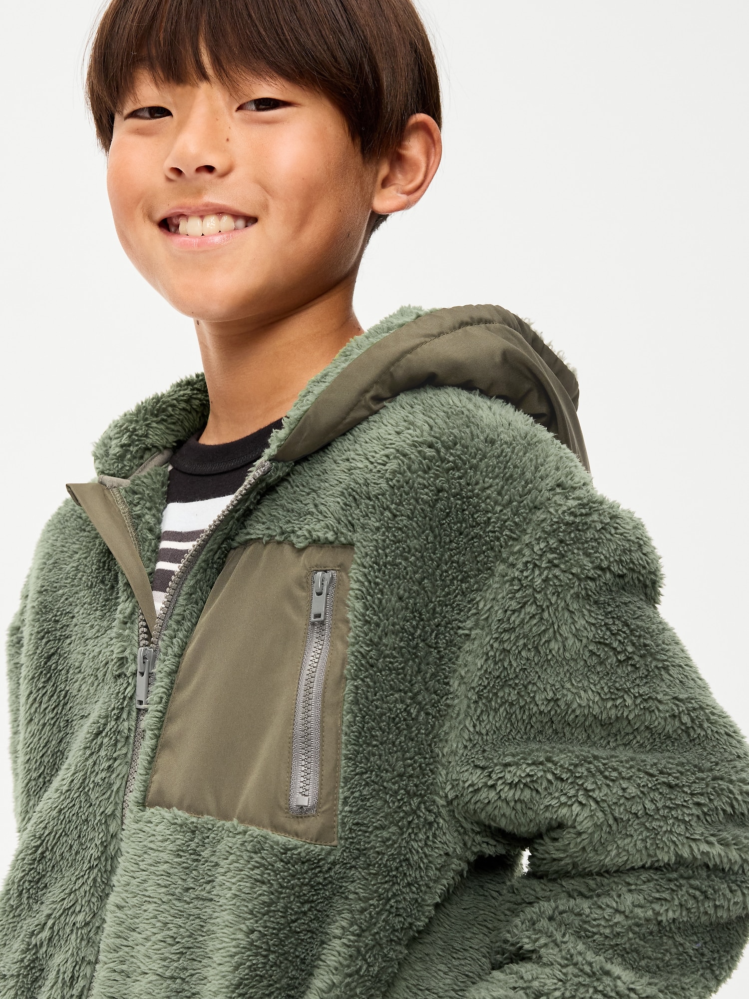 Sherpa Full-Zip Utility Jacket for Boys