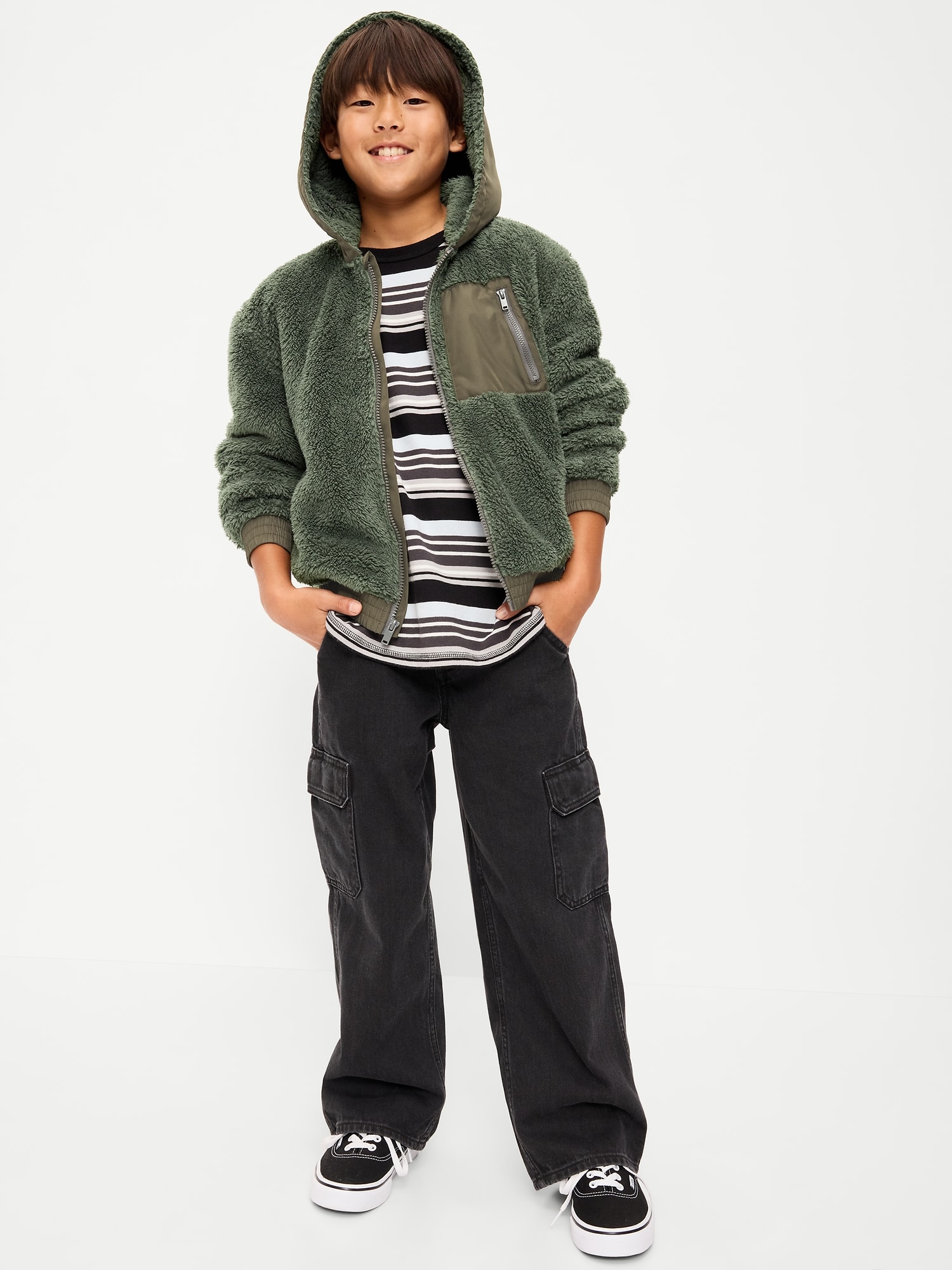 Sherpa Full-Zip Utility Jacket for Boys
