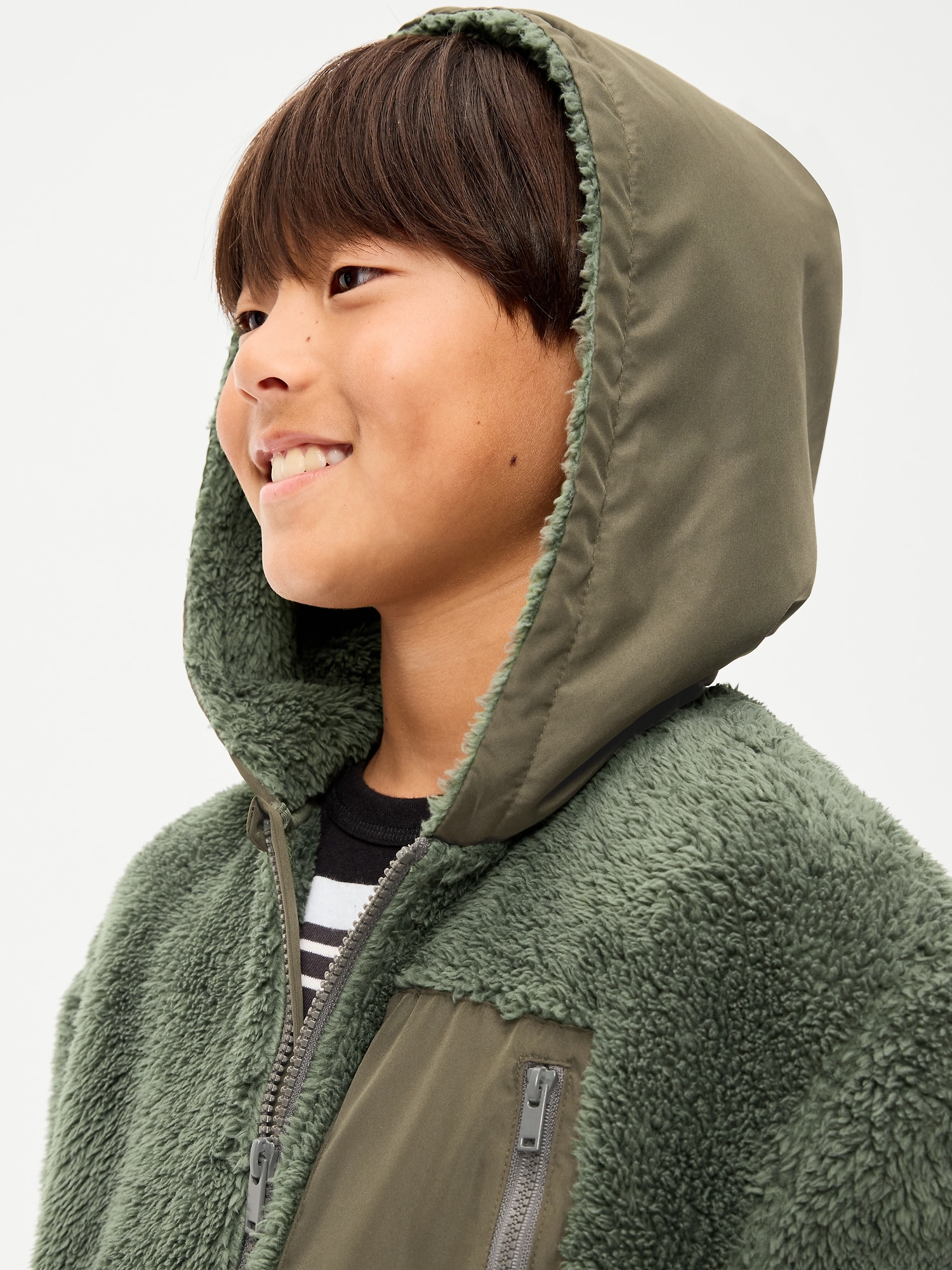 Sherpa Full-Zip Utility Jacket for Boys