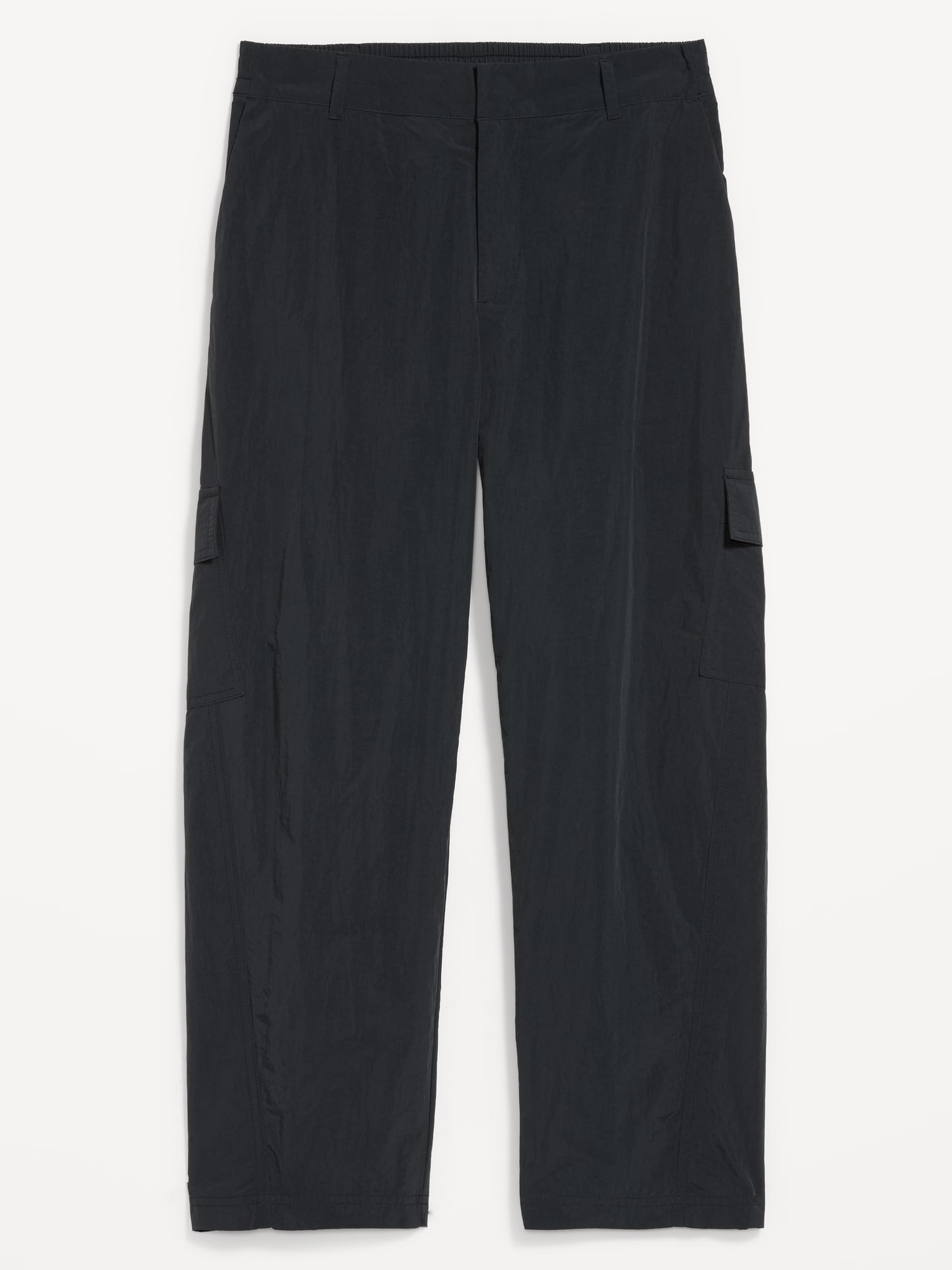 Mid-Rise Barrel-Leg Cargo Pants
