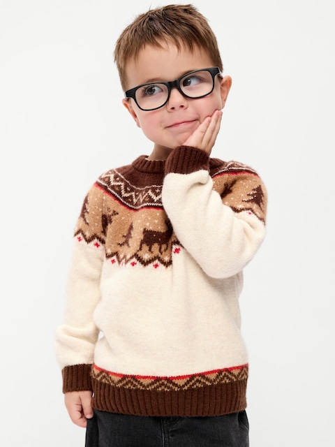 SoSoft Oversized Fair Isle Sweater for Toddler Boys