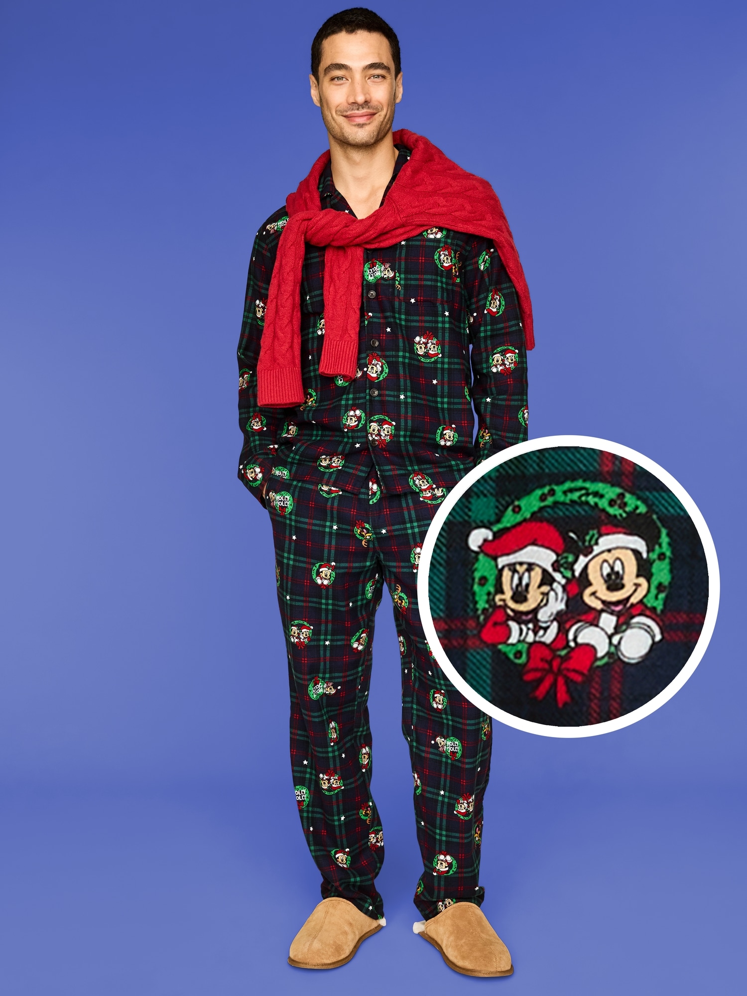 Old Navy x Disney Flannel Pajama Set for Men