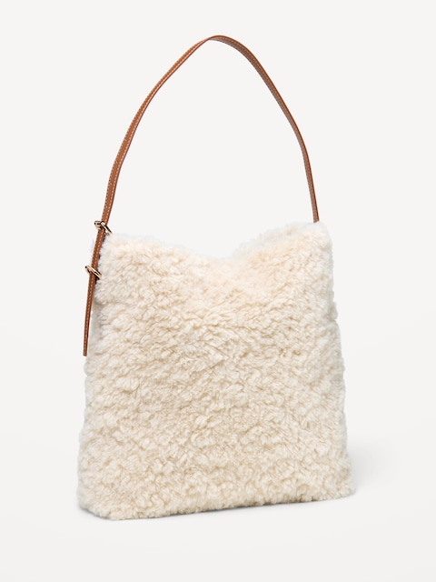 Medium Shearling Bucket Bag