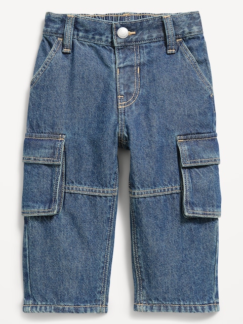 JEAN CARGO COUPE TRÈS GÉNÉREUSE À JAMBE BARIL POUR TOUT-PETIT