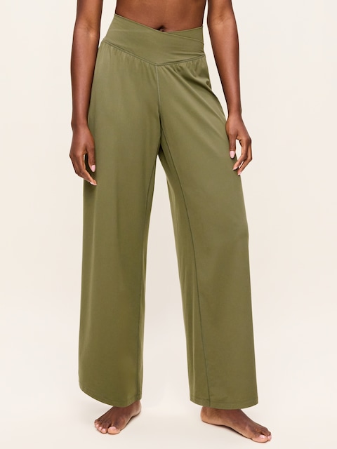 PANTALON STUDIOSMOOTH À JAMBE LARGE À TAILLE CROISÉE