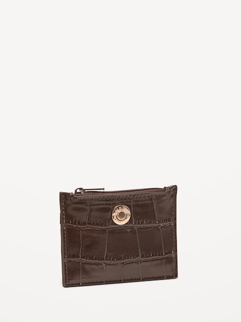 Croc-Embossed Card Holder