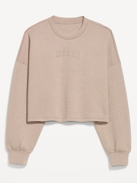Bounce Fleece Logo Graphic Cropped Sweatshirt