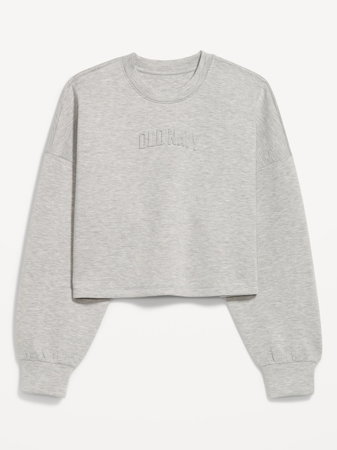 Bounce Fleece Logo Graphic Cropped Sweatshirt