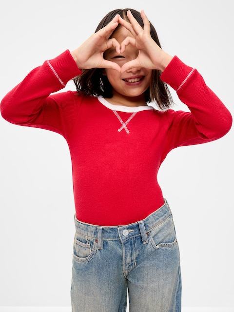 Long-Sleeve CozePlush Fitted Top for Girls