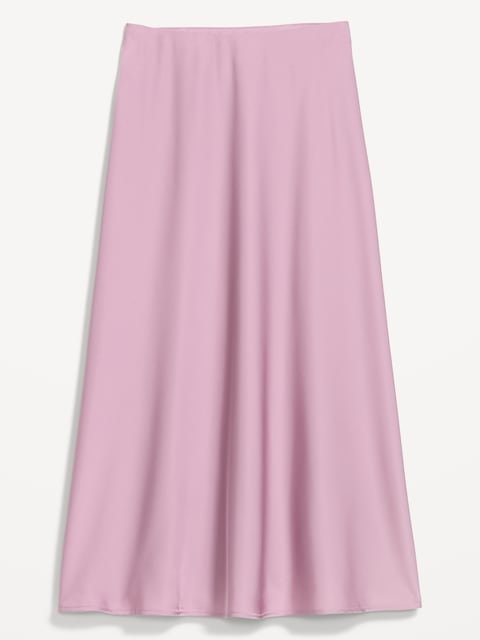 Satin A-Line Maxi Skirt