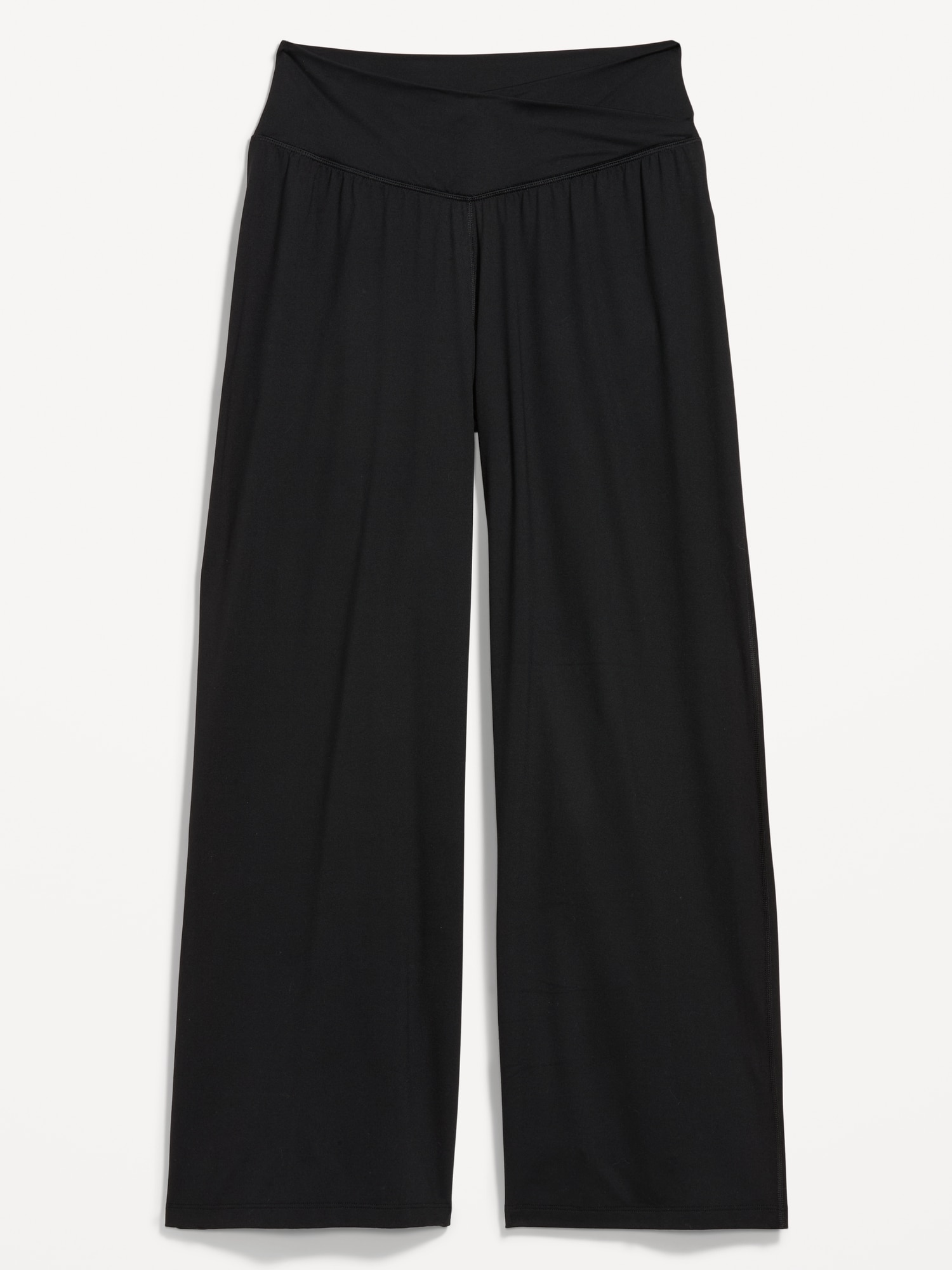 Crossover-Waist StudioSmooth Wide-Leg Pants