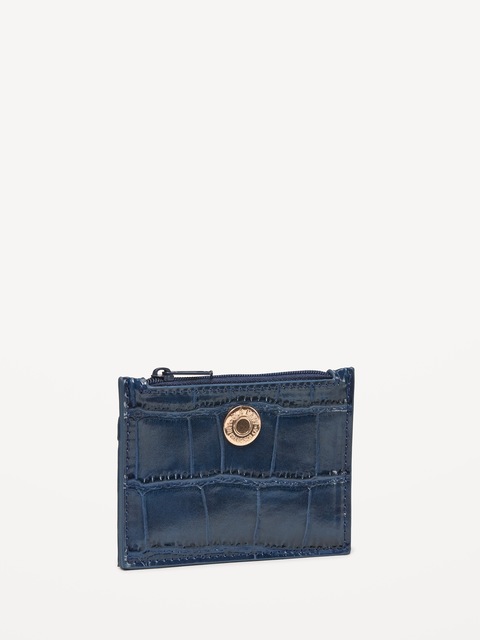 Croc-Embossed Card Holder