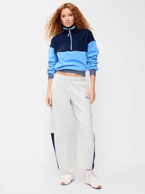 PANTALON COUPE BARIL PURCONFORT EN COTON OUATÉ À TAILLE MI-BASSE