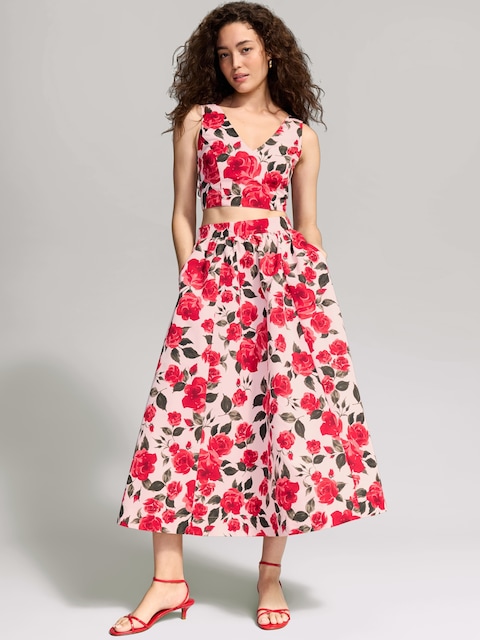The Occasion by Old Navy Taffeta Midi Skirt