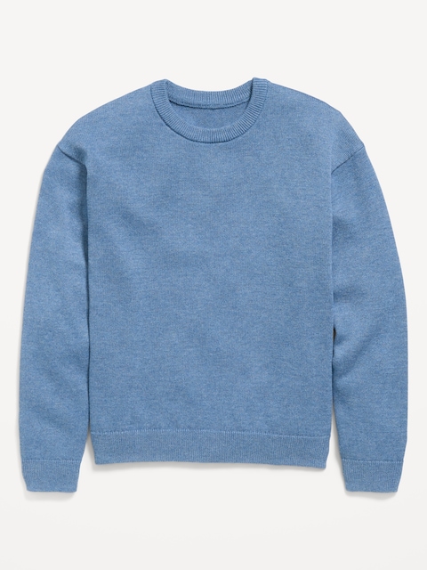 Marled Crew-Neck Sweater for Boys