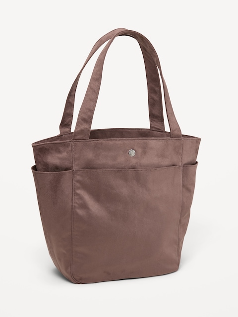 Faux-Suede Everyday Large Tote Bag