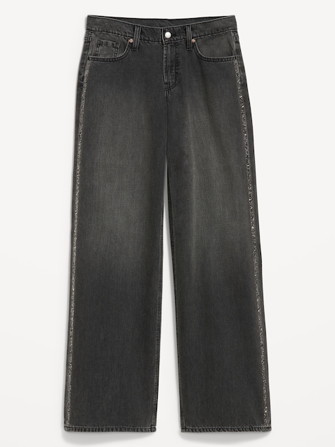 JEAN ENJOLIVÉ COUPE GÉNÉREUSE À JAMBE LARGE ET TAILLE BASSE