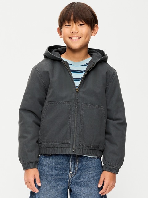 VESTE À CAPUCHON EN TOILE POUR GARÇON