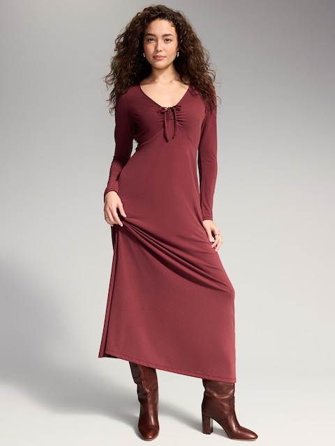 The Occasion by Old Navy Long-Sleeve Tie-Front Maxi Dress
