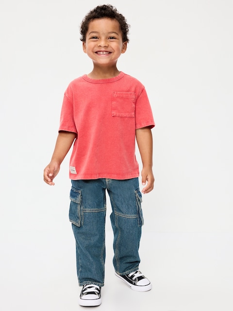 JEAN CARGO COUPE TRÈS GÉNÉREUSE À JAMBE BARIL POUR TOUT-PETIT