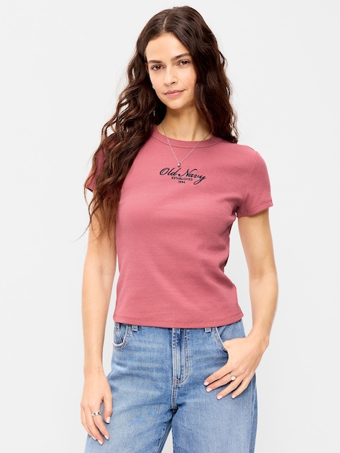 T-SHIRT MOULANT À RAYURES ET À IMPRIMÉ