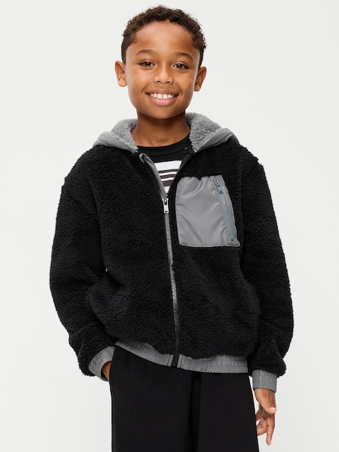 Sherpa Full-Zip Utility Jacket for Boys