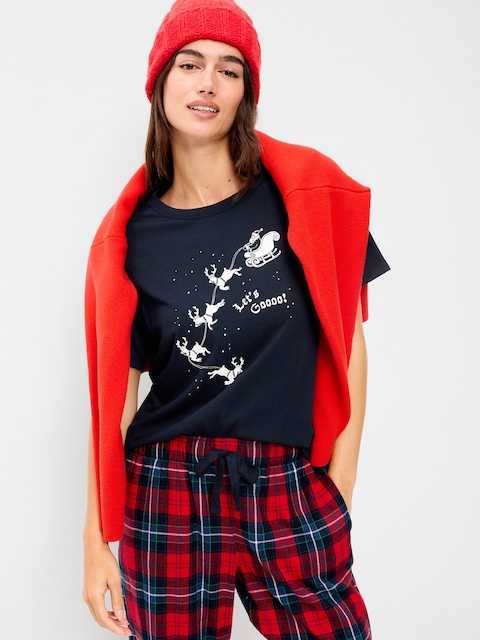 Short-Sleeve Graphic Pajama T-Shirt