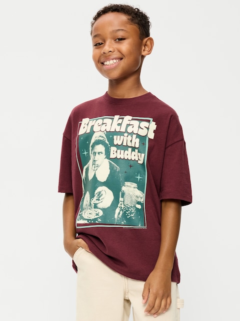 Elf™ Oversized Gender-Neutral Graphic T-Shirt for Kids