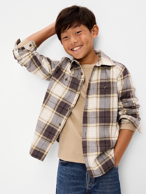 Long-Sleeve Flannel Shirt for Boys
