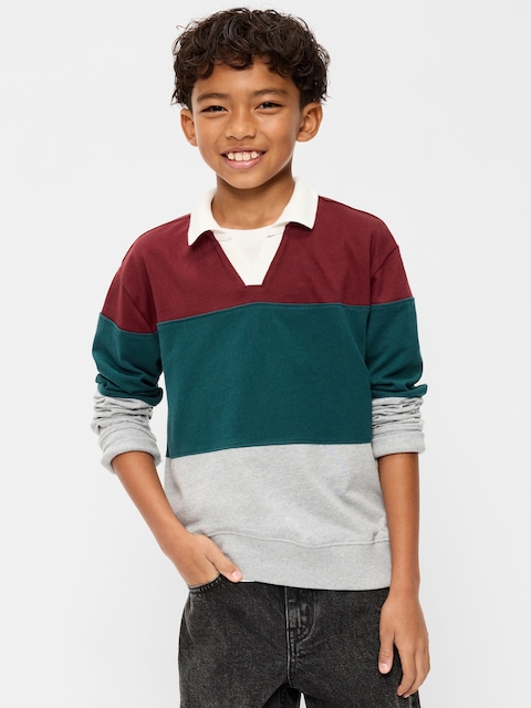 Long-Sleeve Collared Sweater for Boys
