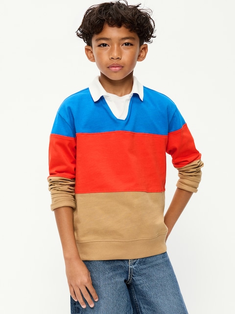 Long-Sleeve Collared Sweater for Boys