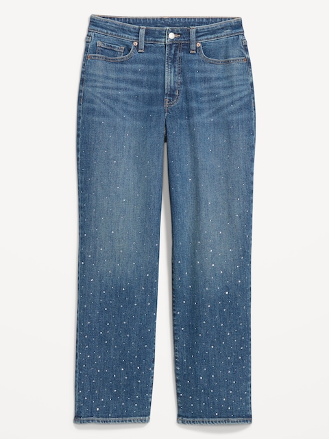 Curvy High-Waisted OG Loose Embellished Jeans