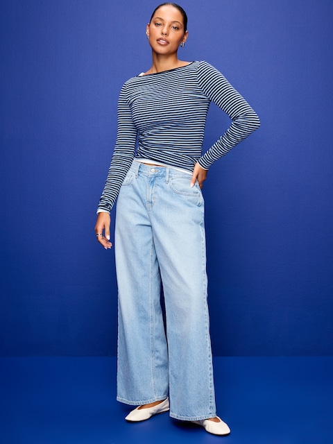 Curvy Mid-Rise Wow Baggy Wide-Leg Jeans